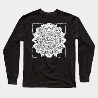 Paisley Print - Lapis Blue Aesthetic Long Sleeve T-Shirt